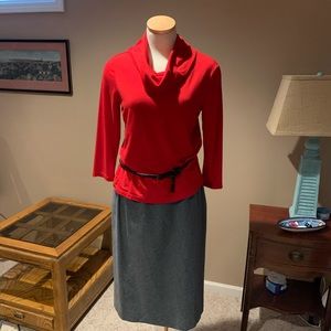 Pendleton Heather Gray Wool pencil skirt, lined.